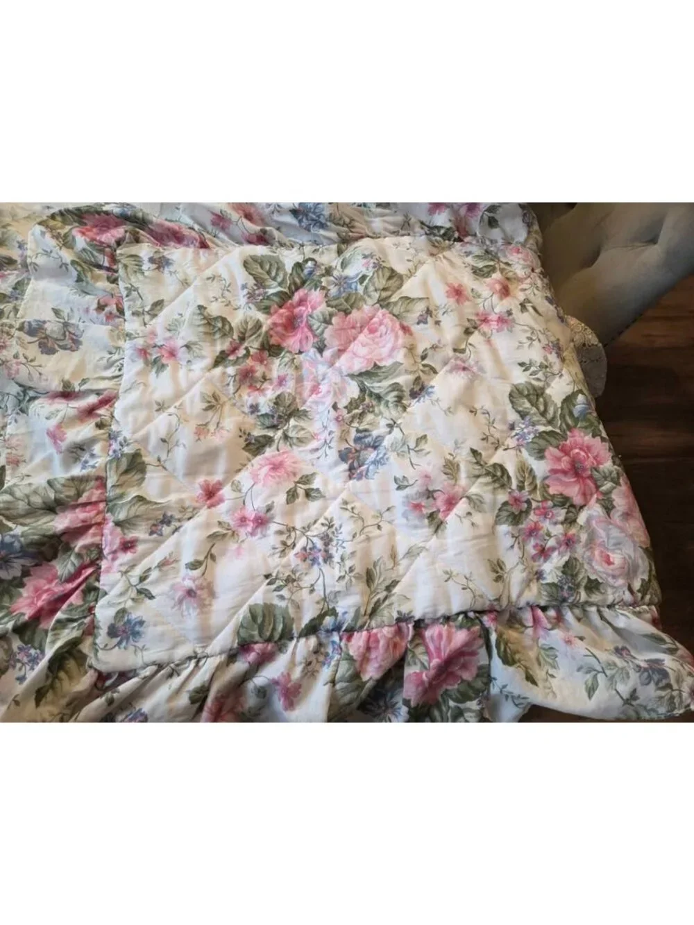 Vintage king floral shams set